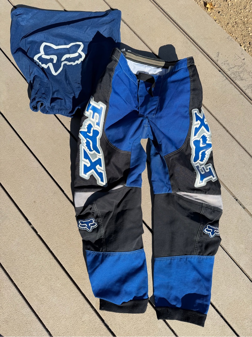 Fox Boys Blue and Black Motocross Joggers